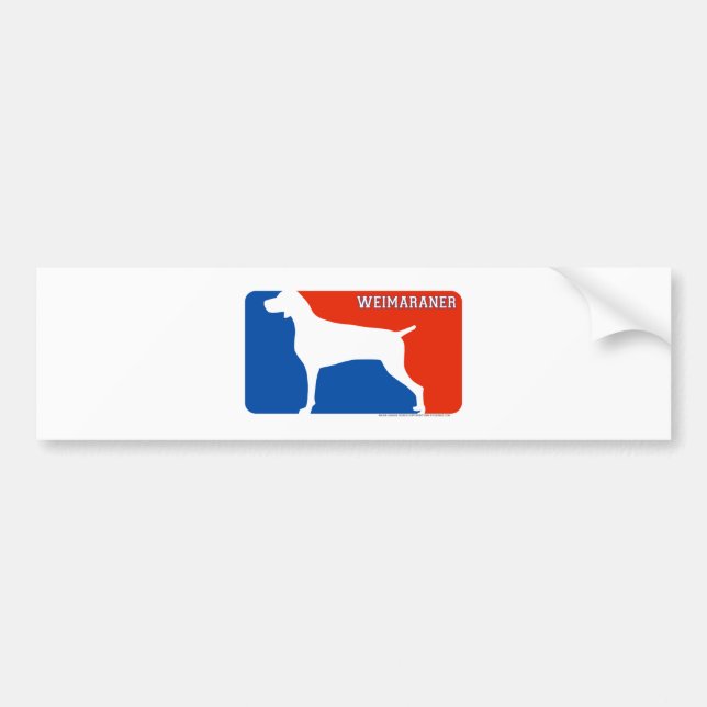 Weimaraner bedeutende Liga-HundeAutoaufkleber Autoaufkleber (Vorne)