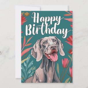 Weimaraner Birthday Feiertagskarte