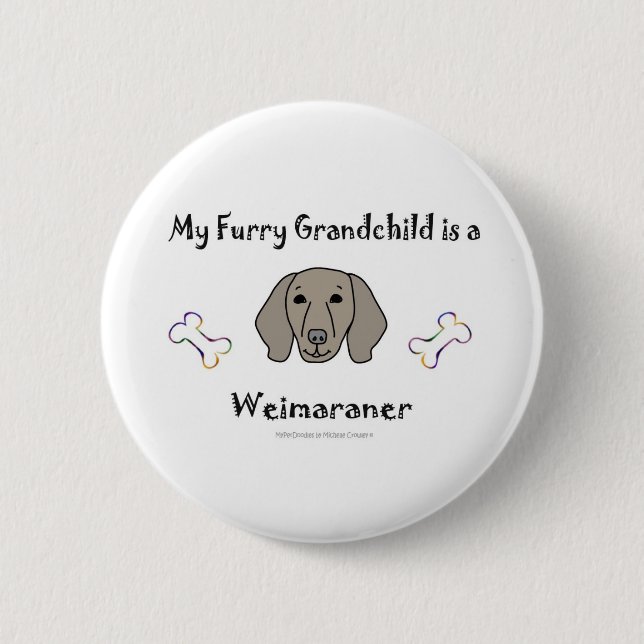 Weimaraner Button (Vorderseite)