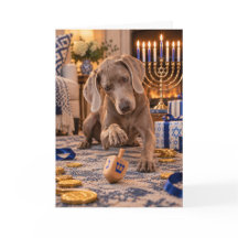 Weimaraner Chanukka-Karte