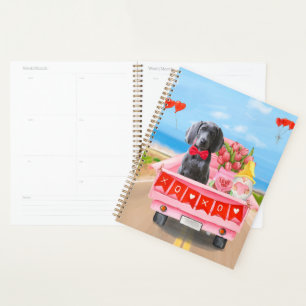 Weimaraner Chien Valentine's Day Coeurs de camion