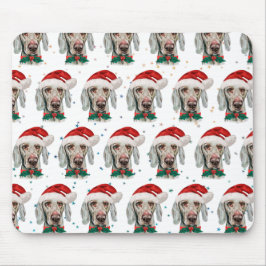 Weimaraner Dog Breed Christmas Stars Mousepad