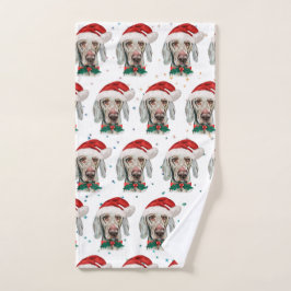 Weimaraner Dog Breed Weihnachtsstars Handtuch