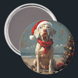 Weimaraner Dog Christmas Vintag Beach Magnet<br><div class="desc">Bringen Sie die Wärme der Ferien an die Küste mit diesem charmanten, Vintag inspirierten Design, das einen festlichen Hund auf einem ruhigen Strand besticht. Mit einer klassischen Touch nostalgischer Töne und Küstenstöcke erweckt dieses Kunstwerk den Zauber der Weihnachtszeit am Meer. Dieses Design ist perfekt für den gelungenen Urlaub geeignet und...</div>