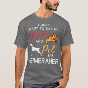 Weimaraner Dog Pizza Lover Eigentümer Christmas Bi T-Shirt