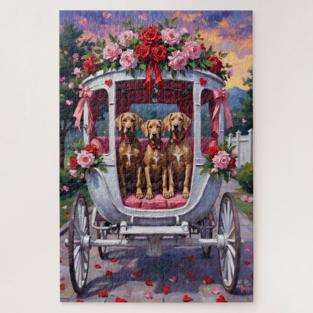 Weimaraner Dog Valentine's Day  (Vertikal)