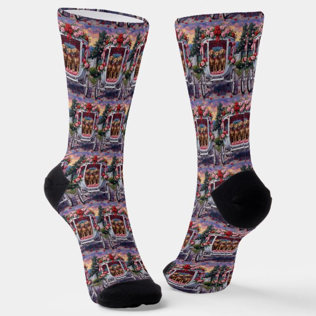Weimaraner Dog Valentine's Day  Socken (Gewinkelt)