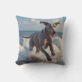 Weimaraner Elegant Throw Kissen