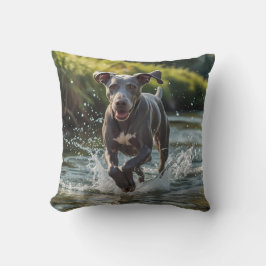 Weimaraner Elegant Throw Kissen