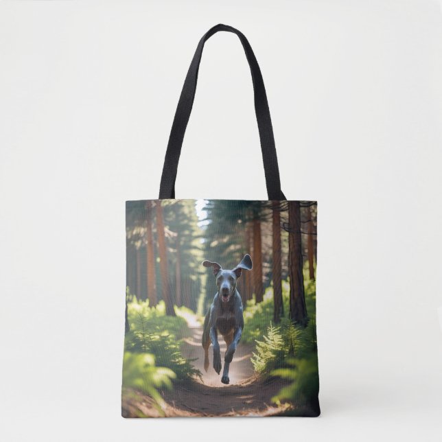 Weimaraner Eleganter Schultertasche Tasche (Vorderseite)