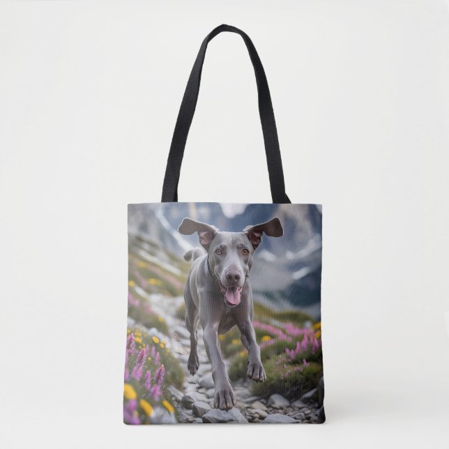 Weimaraner Eleganter Schultertasche Tasche (Vorderseite)