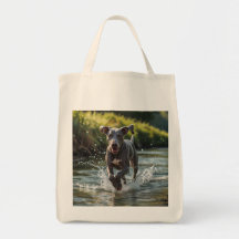 Weimaraner Elegantes Lebensmittelgeschäft Tote Bag