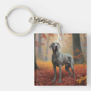 Weimaraner en automne Leaves automne Inspire