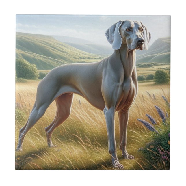 Weimaraner Fliese (Vorderseite)