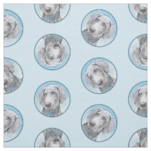 Weimaraner Gemälde Grau Silver Original Hunde Kuns Stoff