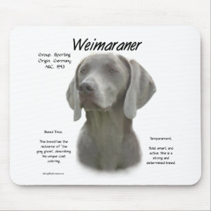 Weimaraner Geschichtsdesign Mousepad
