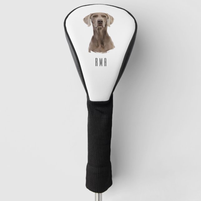 Weimaraner Golf Headcover (Vorderseite)