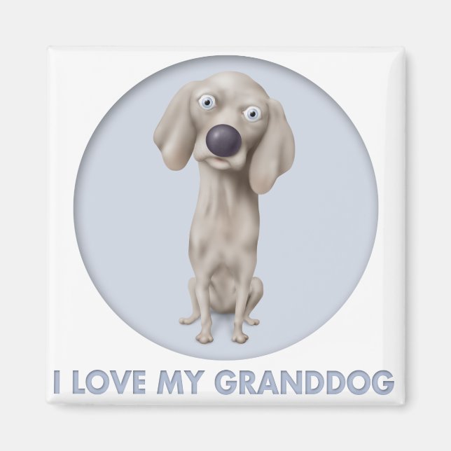 Weimaraner Granddog Magnet (Vorne)