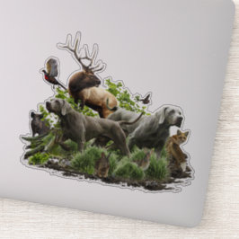 Weimaraner, "Gray Ghost" Aufkleber