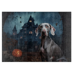 Weimaraner Halloween Beängstigend Schneidebrett