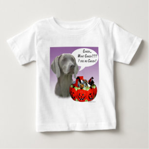 Weimaraner Halloween Candy Baby T-shirt