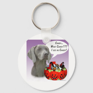 Weimaraner Halloween Candy Schlüsselanhänger