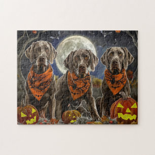 Weimaraner Halloween Gruselig 
