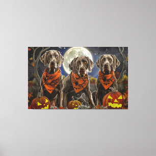 Weimaraner Halloween Gruselig Leinwanddruck