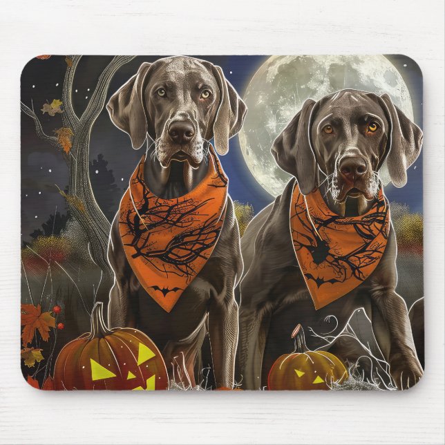 Weimaraner Halloween Spooky Mousepad (Vorne)