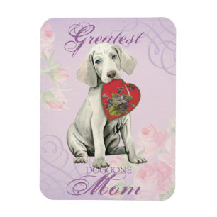 Weimaraner Herz Mama Magnet