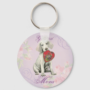 Weimaraner Herz Mama Schlüsselanhänger