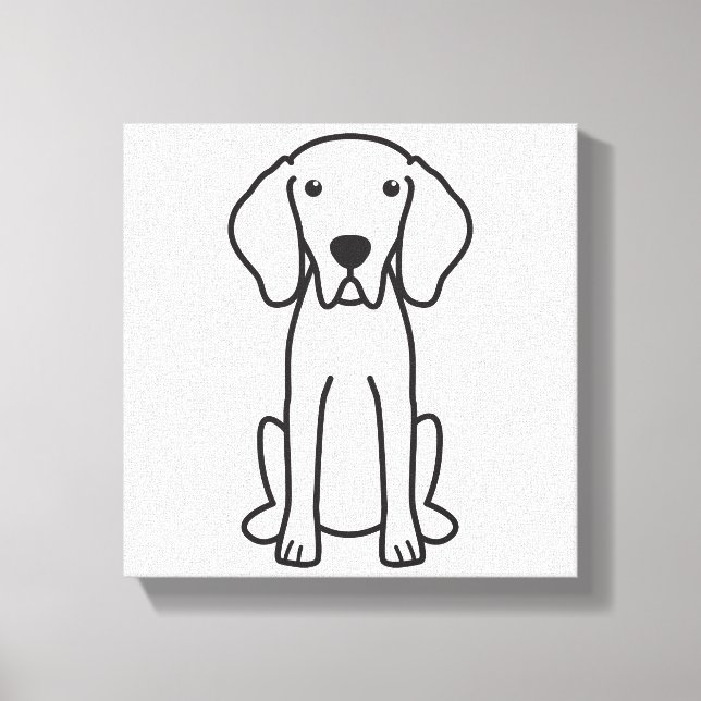 Weimaraner Hund Cartoon Leinwanddruck (Vorderseite)