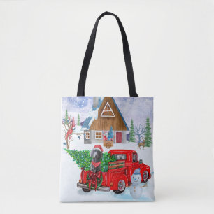 Weimaraner Hund in Weihnachten LKW Schnee Tasche