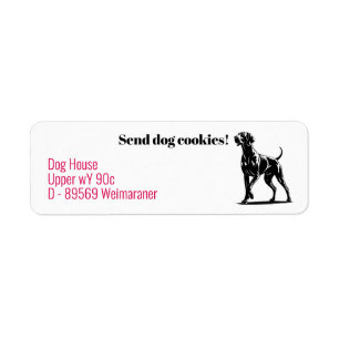 Weimaraner-Hund-Label