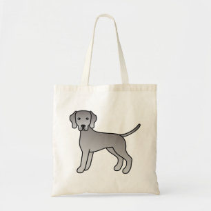 Weimaraner Hund süße Cartoon-Illustration Tragetasche