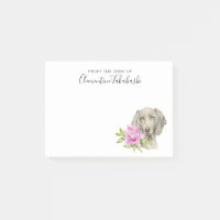 Weimaraner Hund und Lily Watercolor| Name hinzufüg
