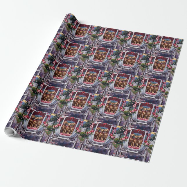 Weimaraner Hund Valentinstag  Geschenkpapier (Ungerollt)