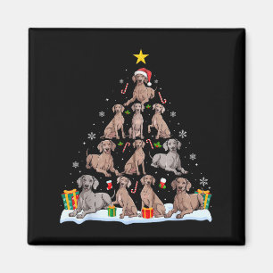 Weimaraner-Hund Weihnachtsbaum Xmas Haustier Hunde Magnet