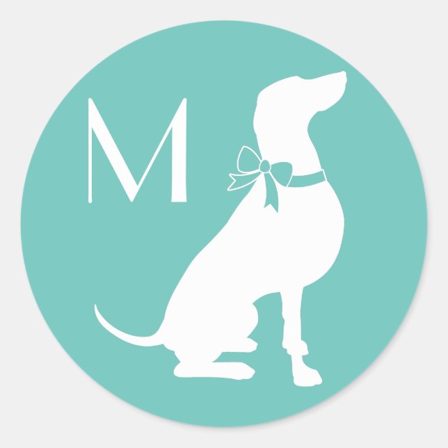Weimaraner Hund Welpe Runder Aufkleber (Vorderseite)