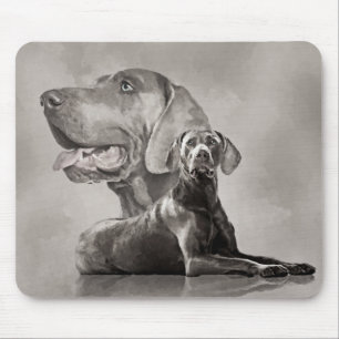 Weimaraner Hunde-Collage #2 Mousepad