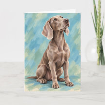 Weimaraner-Hunde-Grußkarte