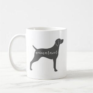 Weimaraner Hunde Rasse Silhouetten kundenspezifisc Kaffeetasse