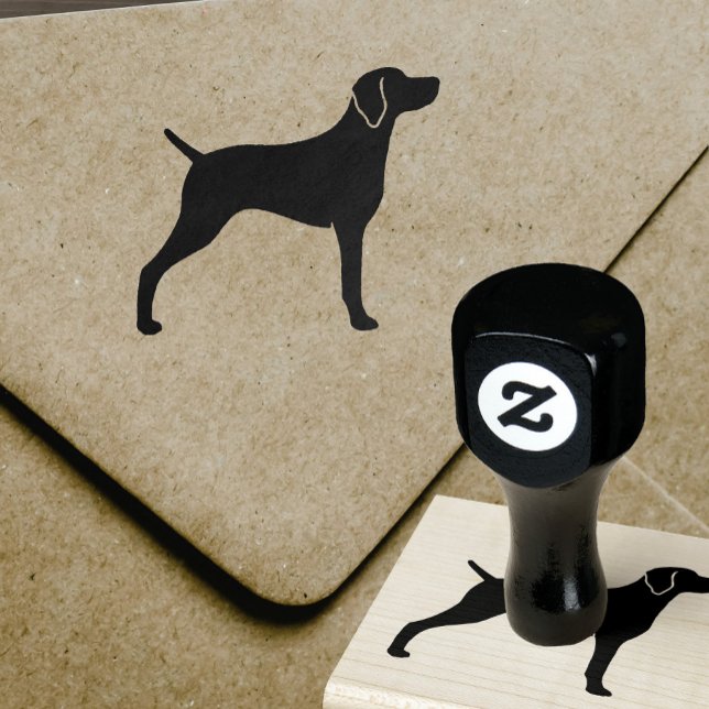 Weimaraner Hunde Silhouette Gummistempel (Von Creator hochgeladen)