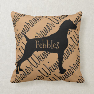 Weimaraner Hunde Silhouette Kissen