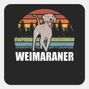 Weimaraner Hundebesitzer Weimaraner Quadratischer Aufkleber