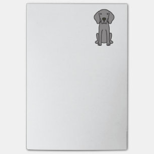 Weimaraner HundeCartoon Post-it Klebezettel