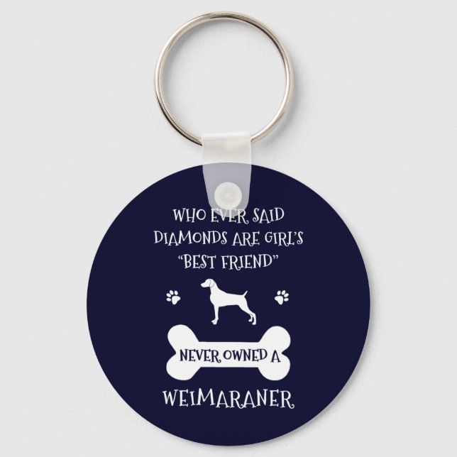 Weimaraner Hundefreund Schlüsselanhänger (Vorderseite)