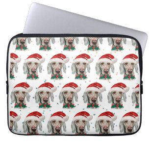 Weimaraner-Hunderasse Weihnachtssterne Laptopschutzhülle