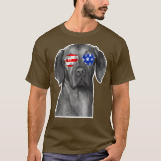 Weimaraner Hundeschlittenflagge T-Shirt