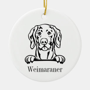 Weimaraner Hundeschmuck Keramik Ornament